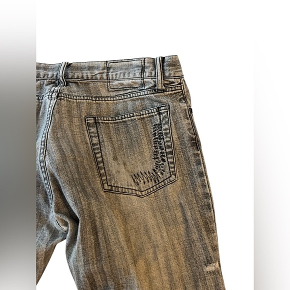 Rupert Difference Japanese Brand Distressed Patchwork Striped Jeans Sz 32 - Picture 8 of 12